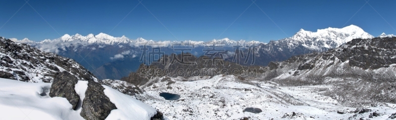 看风景,自然,旅游目的地,水平画幅,地形,秋天,雪,无人,全景,喜马拉雅山脉