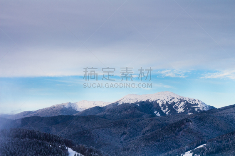 雪山,山脉,风景,森林,阿拉维斯山脉,水平画幅,雪,无人,夏天,户外