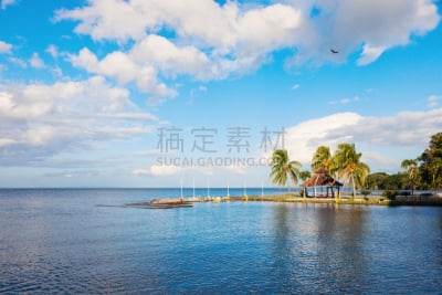 岛,尼加拉瓜,自然,水,天空,水平画幅,码头,地形,无人