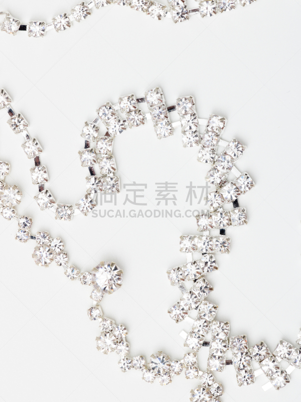 链,珠宝,钻石,项链,项坠,光晕,白色背景,阴影,白金,反射