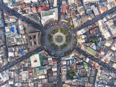 泰国,街道,路,城市,航拍视角,视角,自然美,市区,伦敦城,顶部