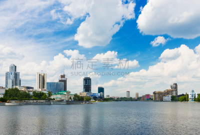 叶卡捷林堡,城市,都市风景,河堤,建筑结构,城市生活,云景,码头周围,冬天,摩天大楼