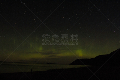 极光,钞票卷,在上面,自然,水,天空,美,美国,湖岸,水平画幅
