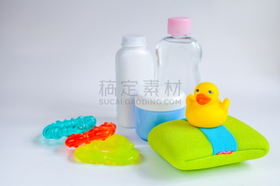 有机食品,婴儿,化妆用品,白色背景,浴盆,个人随身用品,梳妆用品,水平画幅,小的,蓝色