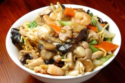 面条,蔬菜捞面,木耳,捞面,双孢蘑菇,油菜,饮食,胡萝卜,水平画幅,十字花科