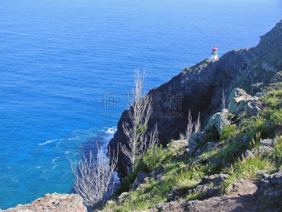 马卡普物灯塔,徒步旅行,美国,水平画幅,无人,威马那娜,太平洋岛屿,海岸地形,海岸线,海滩