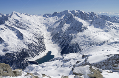 沟壑,山,水坝,hintertux glacier,hintertux,堰,水力发电,滑雪场,北提洛尔,水
