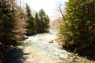 河流,梓川,上高地国家公园,长野县,水平画幅,山,无人,日本,户外,摄影