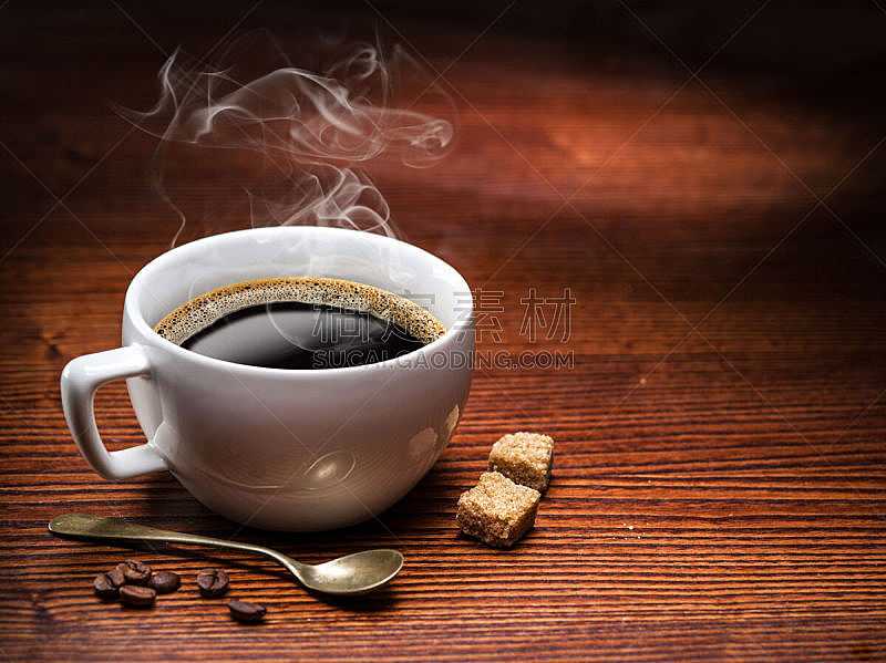 咖啡杯,方糖,柳条,早餐,水平画幅,木制,无人,浓咖啡,饮料,咖啡