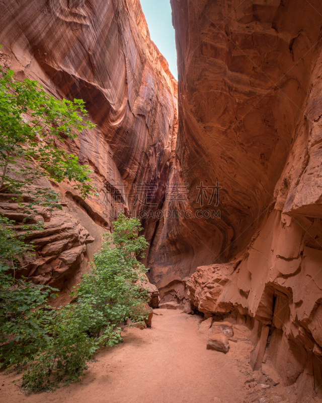 狭缝谷,,犹他,沙岩,escalante,自然美,艾丝卡兰迪峡谷,红岩石,沙漠,背景