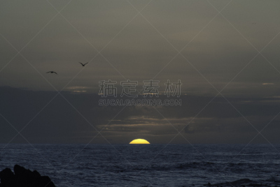 布劳堡海滩,桌湾,2013,开普敦,水平画幅,无人,南非,日落,摄影