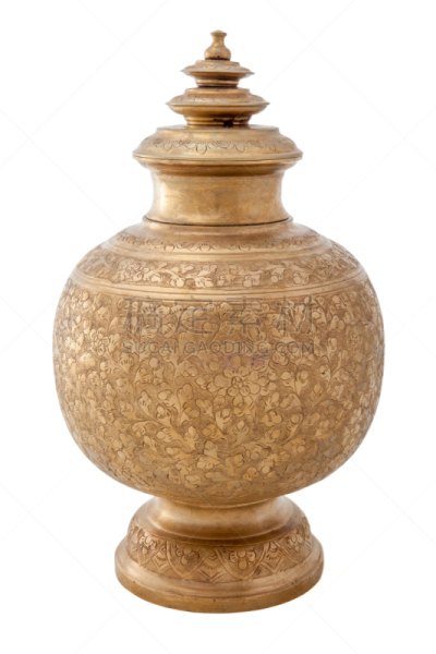 黄铜,青铜,古董,古典式,碗,白色背景,分离着色,水壶,传统,华丽的