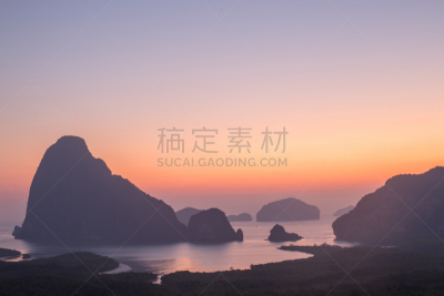 攀牙府,视角,馕,女人,狩猎动物,透过窗户往外看,夏天,都市风景,礁石,著名景点