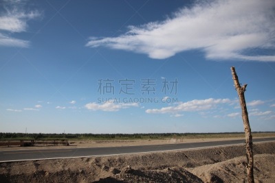 公路,敦煌,水平画幅,无人,中国,交通,背景,摄影