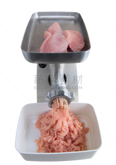 绞肉机,白色,分离着色,肉碎,清新,背景分离,食品,成分,填塞料,钢铁