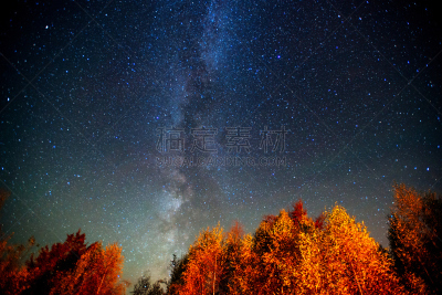 宏伟,流星雨,雪山,冬天,山脉,天空,美,星系,水平画幅,夜晚