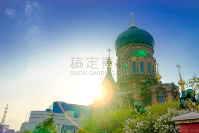 天空,索非亚,哈尔滨,蓝色,名声,灵性,水平画幅,无人