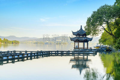 建筑,西湖,杭州,地形,自然美,云,荷花,公园,池塘,雷峰宝塔