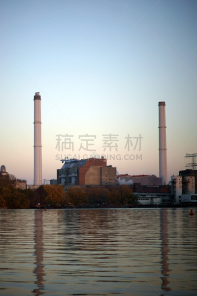 玻璃厂,friedrichshain,过时的,建筑结构,柏林,垂直画幅,黄昏,图像,施普河,无人