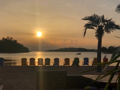 海滩,劳马,水,天空,水平画幅,云,无人,夏天,户外,云景
