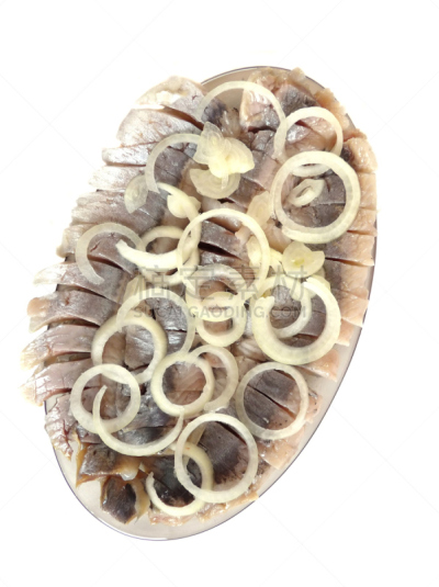 食品,鲱鱼,白色,分离着色,餐具,垂直画幅,无人,洋葱,开胃品,湿