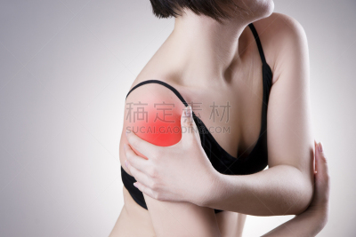 女人,痛苦,肩,青少年,替代疗法,辅导讲座,努力,按摩师,青年人