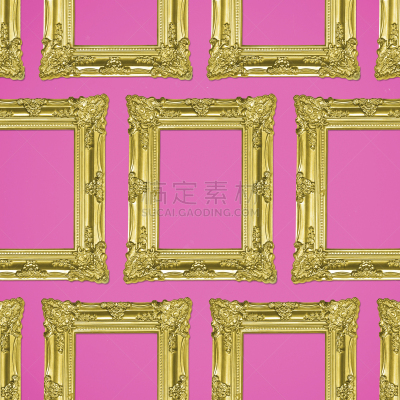古董,黄金,抽象拼贴画,边框,粉色背景,合成图像,留白,艺术,无人,古典式
