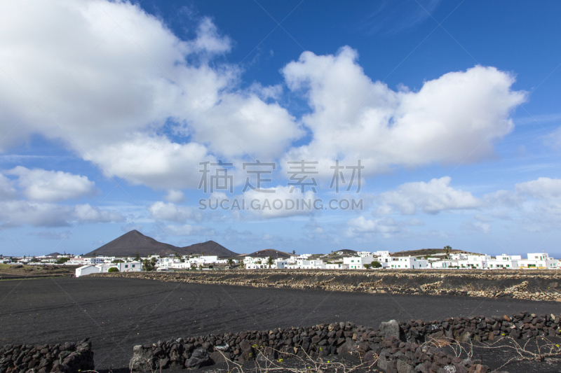 timanfaya national park,乡村,火山,兰萨罗特岛,天空,水平画幅,景观设计,熔岩,无人,蓝色