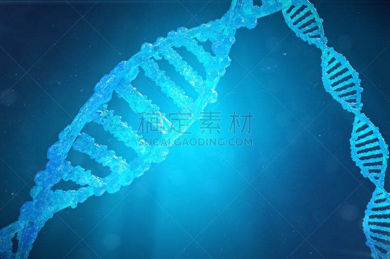 Helix DNA molecule with modified genes. Correcting mutation by genetic engineering. Concept Molecular genetics, 3d illustration