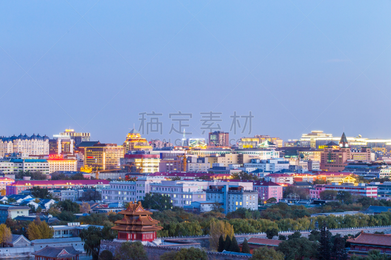 北京,天空,水平画幅,高视角,夜晚,无人,交通,户外,北京市,都市风景