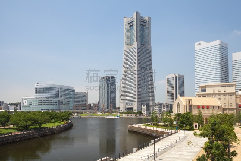 都市风景,横滨高速铁路,横滨,居住区,车轮,水平画幅,建筑,夜晚,海港,蓝色