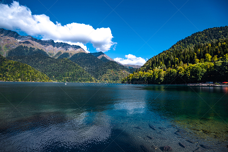湖,山脉,自然美,水,天空,美,水平画幅,云,无人,夏天