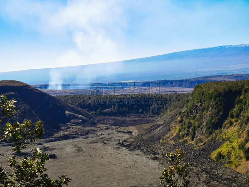 几劳亚活火山,火山,夏威夷,夏威夷大岛,岛,五只动物,动作,莫斯特,相伴