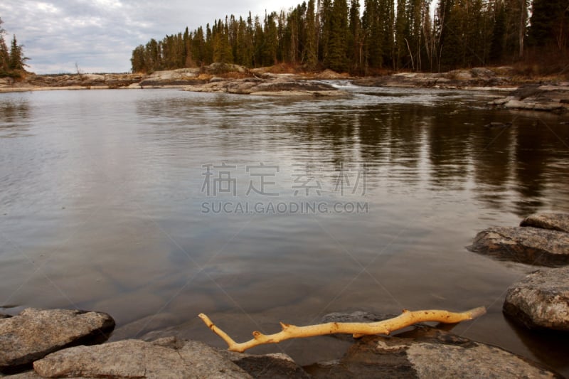 草河,马尼托巴湖,北,湍急的,水平画幅,岩石,无人,风景,户外,摄影