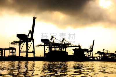 造船厂,河流,戏剧性的天空,风景,格但斯克,建筑平台,石油钻塔,水,天空,水平画幅