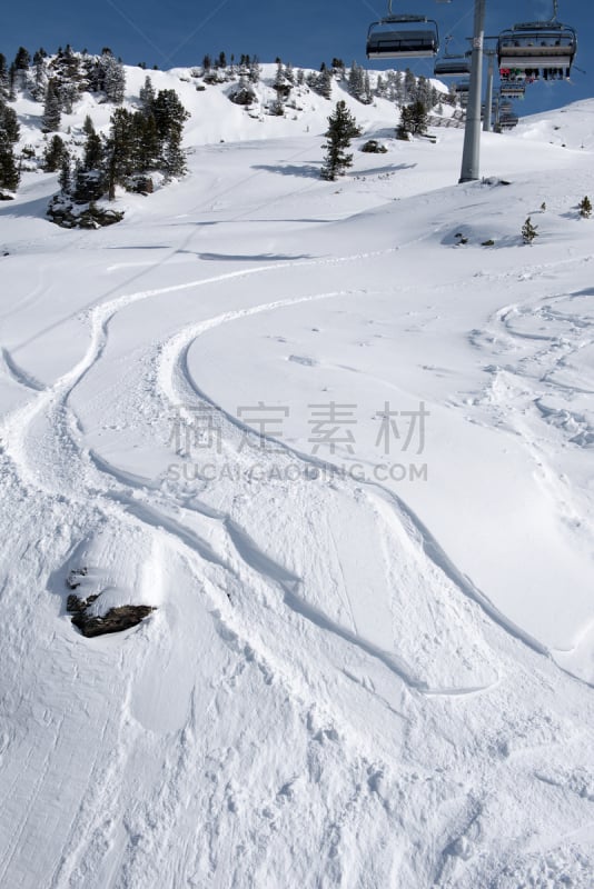 滑雪缆车,雪,在下面,运动跑道,齐勒河谷采尔,齐勒谷,雪板,滑雪坡,蒂罗尔州,电梯