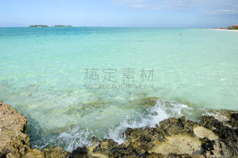 卡优归勒莫滩,古巴,海滩,自然,美,水平画幅,沙子,夏天,户外,图像