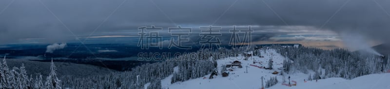 格劳斯山,美国西北太平洋地区,曙暮光,云,黄昏,雪,加拿大,著名景点,公元前,小木屋