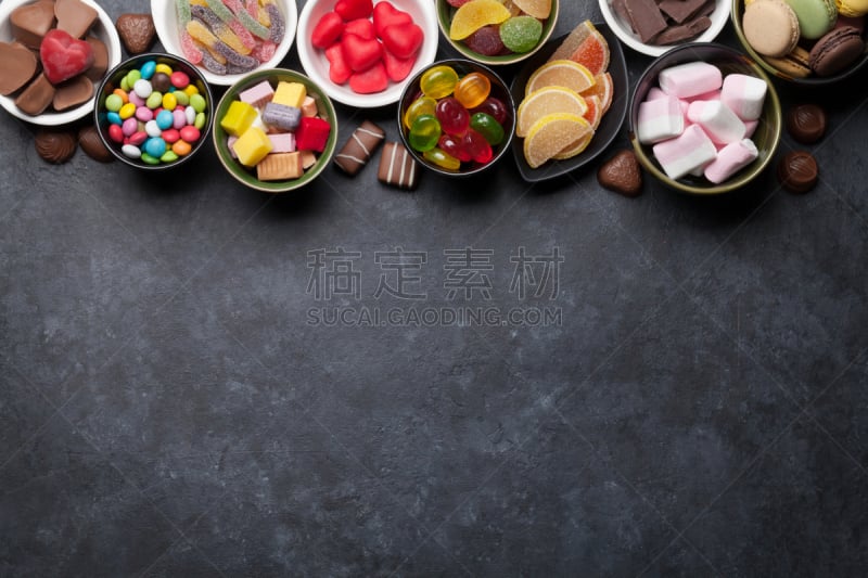 色彩鲜艳,糖果店,贺卡,暗色,多样,边框,食品,桔子酱,糖果,甜点心