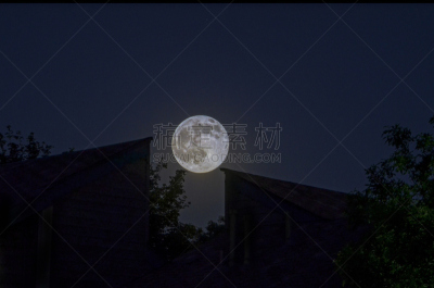 曙暮光,屋顶,丹佛,行星月亮,月球,水平画幅,夜晚,无人,月亮,建筑外部