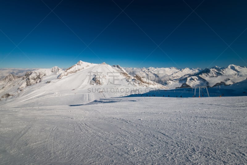 奥地利,滑雪雪橇,hintertux glacier,运动,蒂罗尔州,户外,高处,晴朗,山脉,齐勒谷