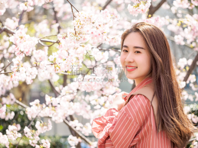花朵,园林,夏天,青年人,中国,美,户外,人,春天,微笑