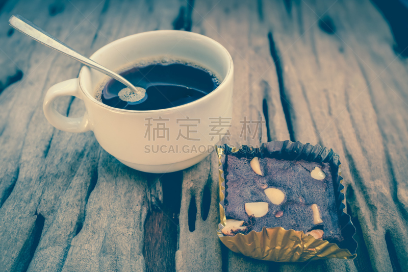 木制,布朗尼,蛋糕,咖啡,热,背景,古典式,饮食,褐色,水平画幅