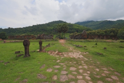 普庙,老挝,水平画幅,寺庙,山,无人,高棉文明,复杂性,摄影