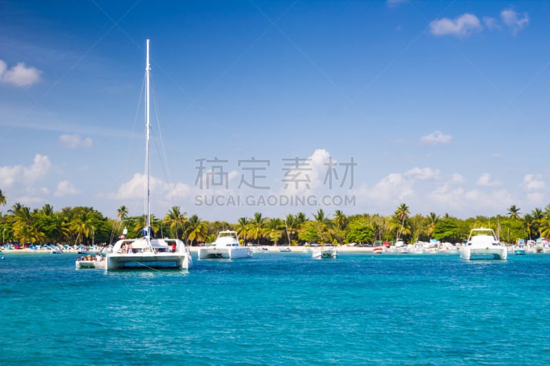 双体船,海港,普他卡那,bayahibe,多米尼加共和国,伊斯帕尼奥拉岛,水,天空,风,客船