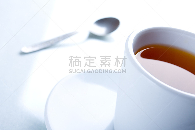 茶,早餐,水平画幅,无人,茶杯,茶碟,饮料,金属,陶瓷制品,黑色