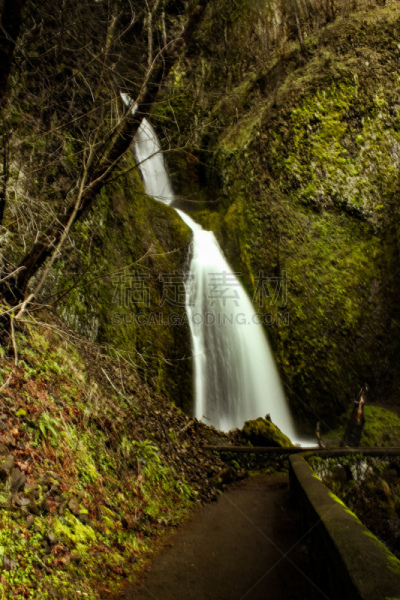 哥伦比亚河谷,瀑布,自然,mele cascades waterfall,长时间曝光,垂直画幅,图像,俄勒冈郡,美国,埃法特岛