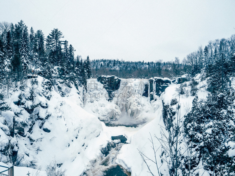 冬天,颇提瑞谷,州立公园,宏伟,寒冷,环境,霜,雪,云杉,杉树