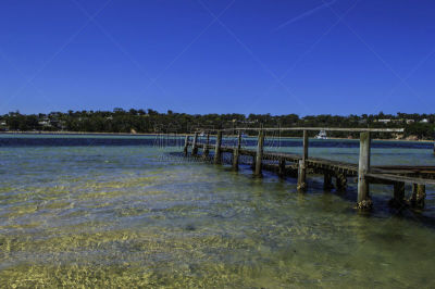 栈桥码头,merimbula,古老的,新南威尔士,水湾,海岸线,湖,澳大利亚,夏天,户外