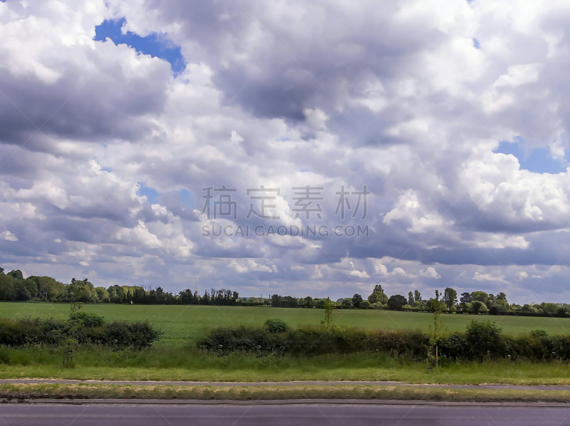 英格兰,夏天,多云,地形,白昼,天空,美,水平画幅,云,无人